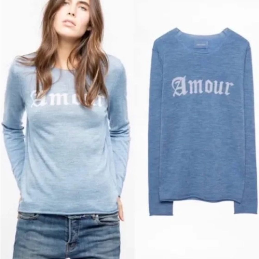 Zadig & Voltaire Woman’s Amour Sweater Light Blue Small